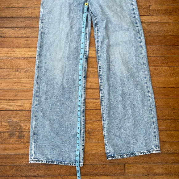 Levi's Ribcage Premium Wide Leg Blue Jeans - Picture 7 of 11